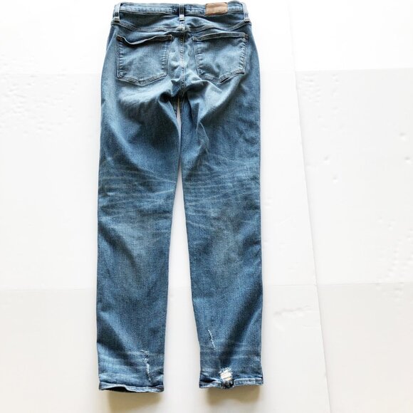 MADEWELL Slim Straight Jeans Distressed Button Front Wellmoor Womens 30 Tall - Picture 4 of 12